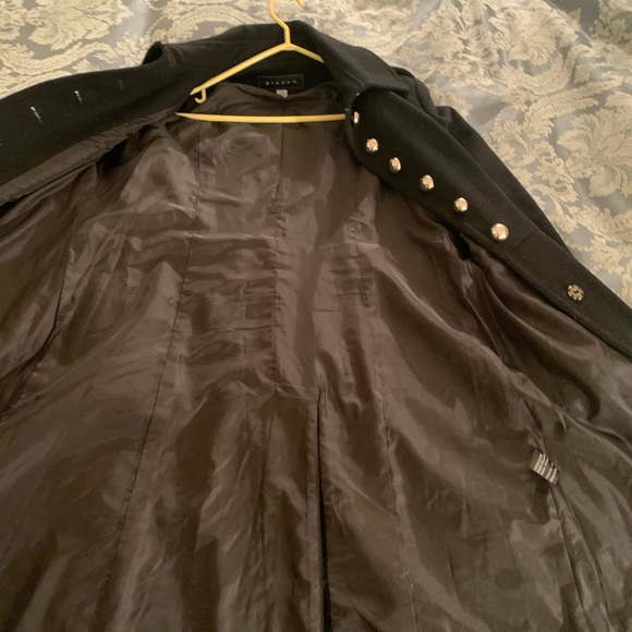 Giacca black wool petty coat style winter coat - Picture 5 of 7